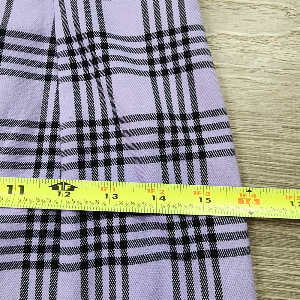 EMPYRE Purple Black Plaid Dress Small - Picture 6 of 16